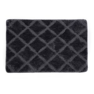 Коврик для ванной серый 90х60 см WasserKraft Lippe (BM-6512)