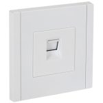 Розетка компьютерная IEK Forte&Piano FP232 встраиваемая белая RJ45 (FP-K10-1-K01)