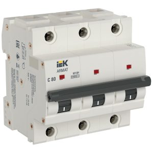 Автоматический выключатель модульный IEK Armat M10H 3P 80А тип C 10 кА 400 В (AR-M10H-3-C080)