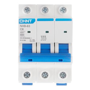 Автоматический выключатель модульный Chint NXB-63 3P 6А тип C 6 кА 400 В (814168)