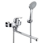 Смеситель для ванны WasserKraft Rossel хром однорычажный с длинным изливом с лейкой (2802L)