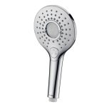 Лейка для душа WasserKraft d120 мм 3 режима без шланга пластик хром (A101)