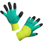 Перчатки нейлоновые с латексным обливом зеленые 10 (XL)