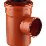 Тройник Ostendorf KGEA d160х110 мм 87° пластиковый для наружной канализации (222420)