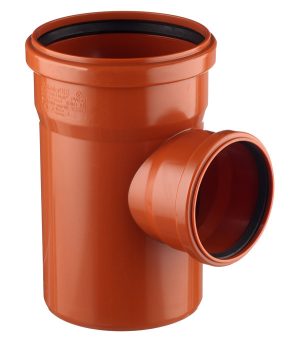 Тройник Ostendorf KGEA d160х110 мм 87° пластиковый для наружной канализации (222420)
