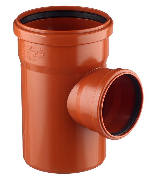 original-4766.jpg Тройник Ostendorf KGEA d160х110 мм 87° пластиковый для наружной канализации (222420) — изображение 1