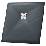 Поддон RGW ST 0088 искусственный камень 80х80х2,5 см квадрат графит низкий (16152088-02)