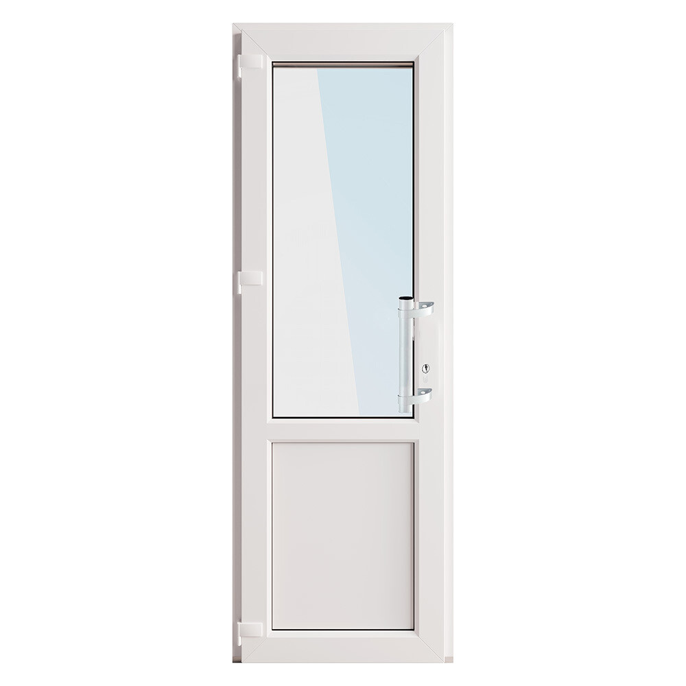 original-496.jpg Металлопластиковая дверь VEKA 2050х800 мм алюминиевый порог белая левая стеклопакет — изображение 1