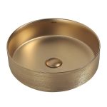 Раковина Abber Bequem 40 см накладная золото матовое (AC2109BGM)