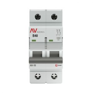 Автоматический выключатель модульный EKF Averes AV-10 2P 40А тип B 10 кА 230 В (mcb10-2-40B-av)