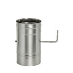 Задвижка (шибер) d115 мм на расширителе зеркальная AISI 304