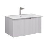 Комплект тумба с раковиной Comforty Сан-Луис 80 см подвесная белая матовая (00-00021218CF)