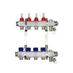 Коллекторная группа с расходомерами Ридан SSM-8RF 1 ВР(г) х 8 выходов 3/4 НР(ш) ЕК х 1 ВР(г)