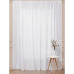 Тюль искусственный шелк белый 300х270 см Amore Mio (95538)