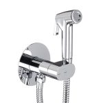 Смеситель с гигиеническим душем встраиваемый Corsa Deco со скрытой частью в комплекте хром (HF003)