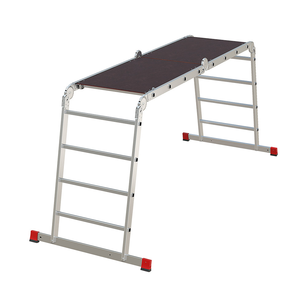 original-5503.jpg Лестница алюминиевая трансформер четырехсекционная 4 ступени Новая высота NV3333 профессиональная — изображение 1