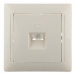 Розетка телефонная Svet встраиваемая бежевая RJ11 (SV1001-0041)