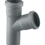 Тройник Ostendorf HTEA d50 мм 67° пластиковый для внутренней канализации (112300)