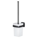 Ершик для унитаза AM.PM Gem подвесной стекло/металл черный (A9033422)