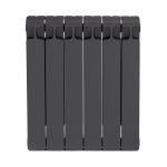 Радиатор биметаллический Rifar Monolit 500 мм 6 секций 3/4 боковое подключение серый