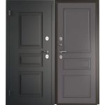 Дверь входная с терморазрывом Промет Норд левая букле графит - нубук графит 980х2050 мм