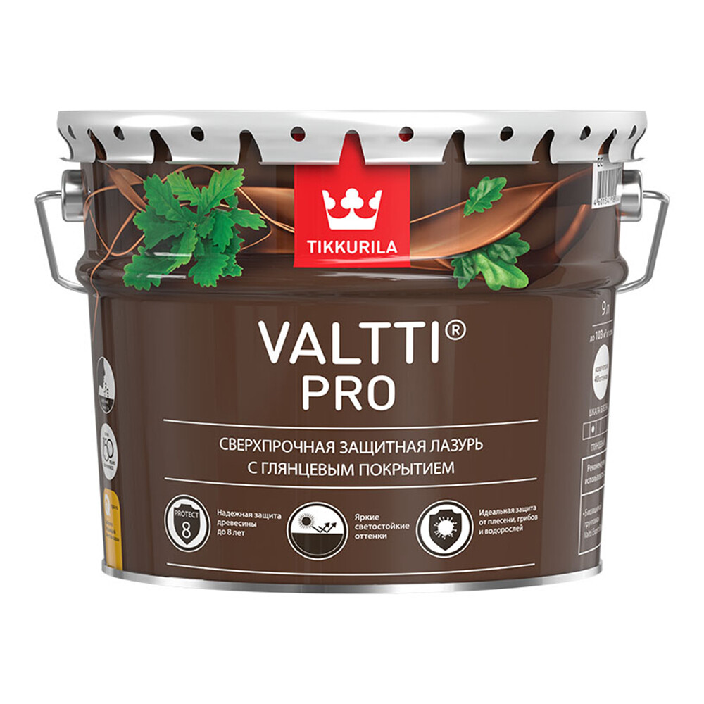 original-6121.jpg Антисептик Tikkurila/Tikkivala Valtti Pro декоративный для дерева бесцветный 9 л — изображение 1