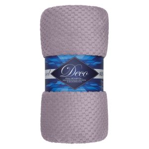 Плед 150х200 см TexRepublic Жаккард микрофибра сиреневый