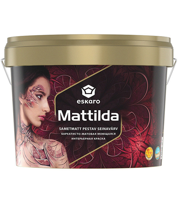 original-6354.jpg Краска моющаяся Eskaro Mattilda база А белая 9,5 л — изображение 1