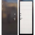 Дверь входная с терморазрывом Дверной континент Термаль Люкс левая антик медь - белый 960х2050 мм