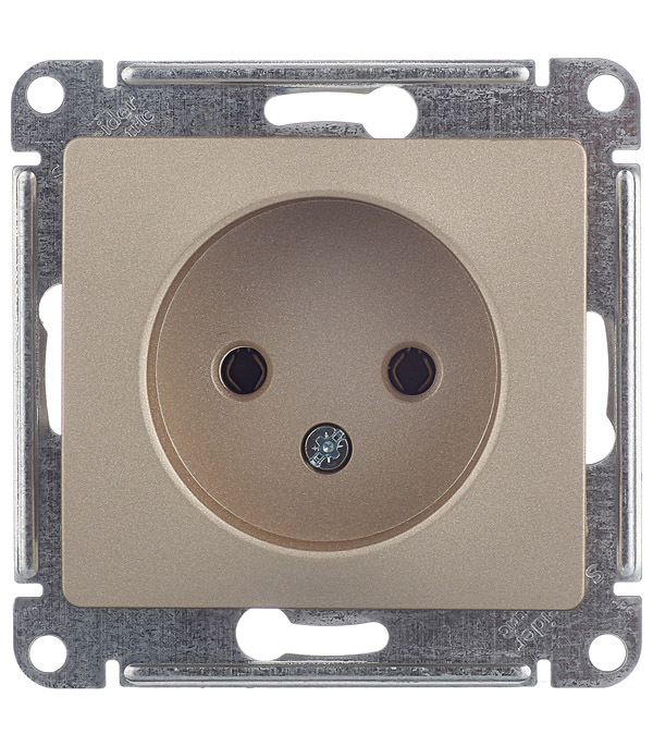 original-6377.jpg Розетка Systeme Electric Glossa встраиваемая титан (GSL000441) — изображение 1