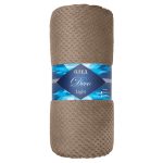 Плед 200х220 см TexRepublic Жаккард микрофибра коричневый