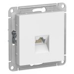 Розетка компьютерная Systeme Electric AtlasDesign встраиваемая белая RJ45 (ATN000186)