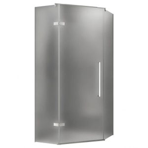 Душевой уголок Abber Ewiges Wasser хром 80х80х195 см пятиугольник стекло матовое 6 мм (AG05080M)