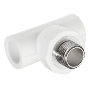 Тройник полипропиленовый Valtec переходный 20 мм х 1/2 НР(ш) х 20 мм (VTp.733.0.02004)