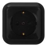 Розетка Svet накладная черная со шторками (EV0361-8411)