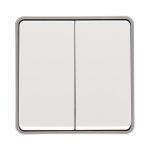 Выключатель Werkel Gallant двухклавишный накладной белый (a051576)