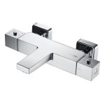 Смеситель для ванны WasserKraft Alme 1500 хром термостатический с коротким изливом без лейки (1511T)