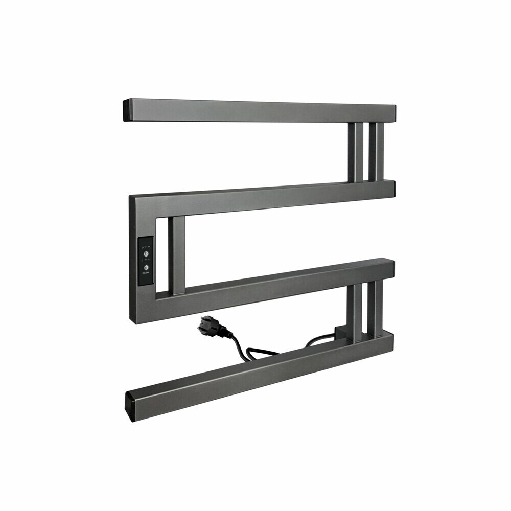 original-730.jpg Полотенцесушитель электрический Indigo Muza 430х500 мм 64 Вт с терморегулятором графит металлик — изображение 1