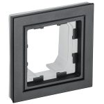 Рамка IEK Brite РУ-1-БрЧ-44 одноместная черная (BR-M12-44-K02)