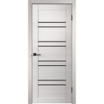 Дверь межкомнатная Vision 8 600х2000 мм ПВХ дуб белый со стеклом с замком и петлями