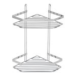 Полка для ванной Lider Drop угловая двухъярусная 200х200х340 мм металл хром (4241)