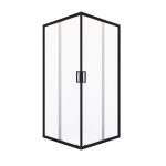 Душевой уголок Domani-Spa Cube V88 графит 80х80х190 см квадрат стекло прозрачное 5 мм (DS04CbV88L0Cl00.Gt-Black)