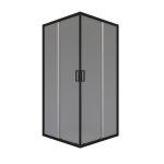 Душевой уголок Domani-Spa Cube V110 графит 100х100х190 см квадрат стекло тонированное 5 мм (DS04CbV110L0T00.Gt-Black)