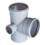 Крестовина Valfex d110х110х50 мм 87° пластиковая двухплоскостная левая для внутренней канализации (28111150)