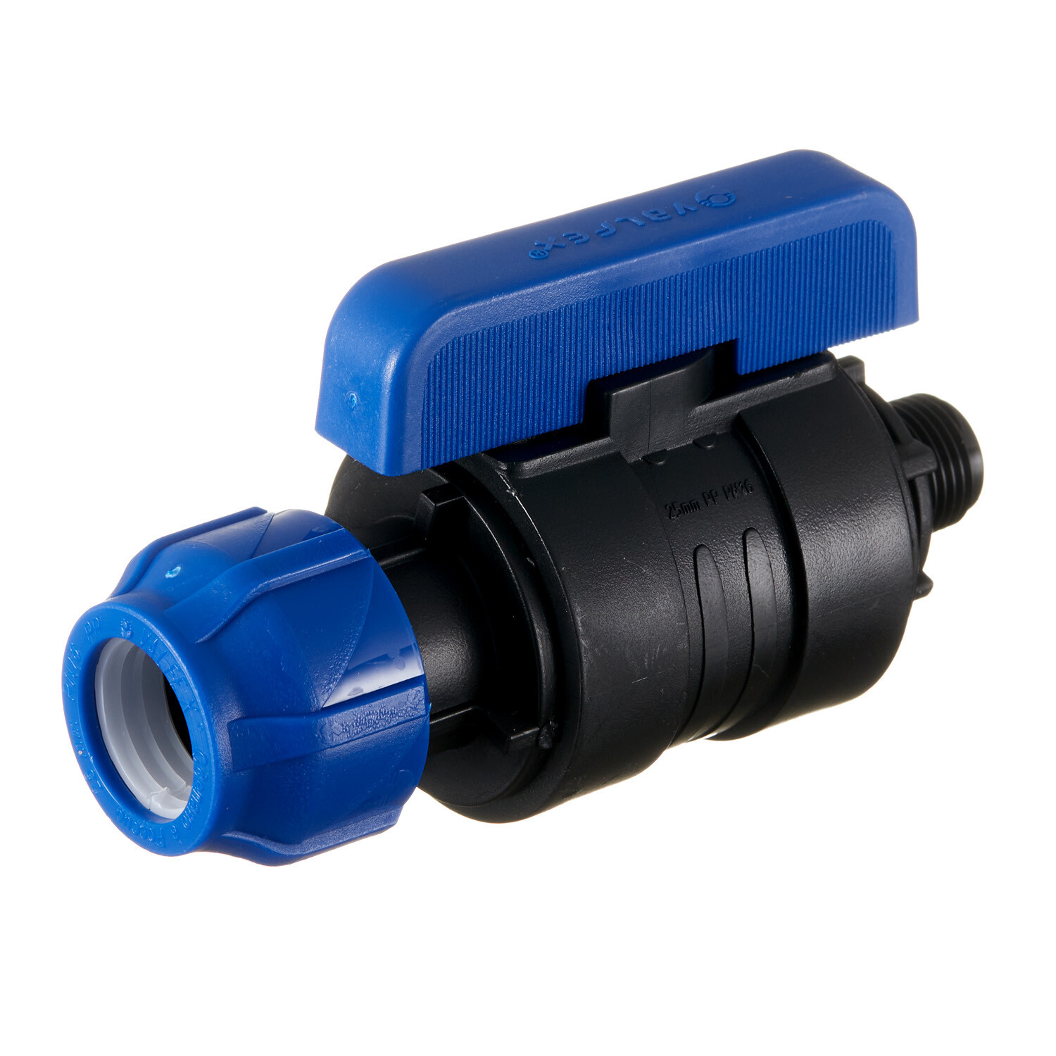 original-7577.jpg Кран шаровой ПНД Valfex компрессионный переходной 25х1/2 НР(ш) — изображение 1