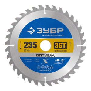 Диск пильный по дереву Зубр 235х30х1,8 мм 36 зубьев (36903-235-30-36_z01)