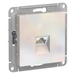 Розетка компьютерная Systeme Electric AtlasDesign встраиваемая жемчуг RJ45 (ATN000483)