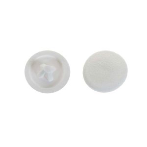 Заглушка декоративная пластиковая на шуруп №2 белая (50 шт.)