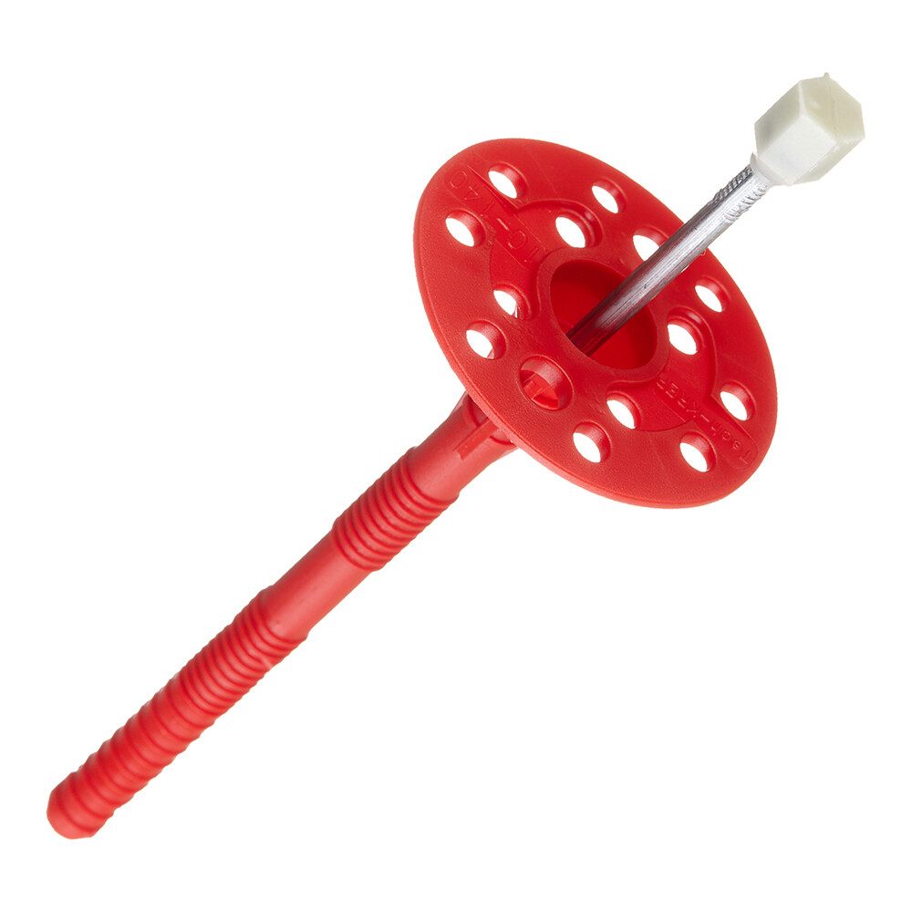 original-7887.jpg Дюбель для теплоизоляции Tech-Krep 10х140 мм металлический гвоздь с термоголовкой (60 шт.) — изображение 1