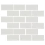 Мозаика Starmosaic Brick White Glossy белая керамическая 295х291х6 мм глянцевая